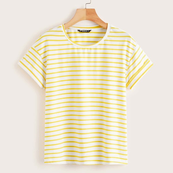 

Cuffed Striped Top