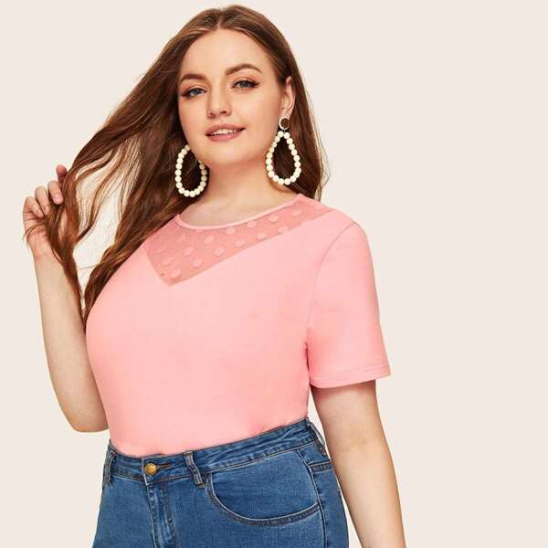 

Plus Dobby Mesh Insert Top