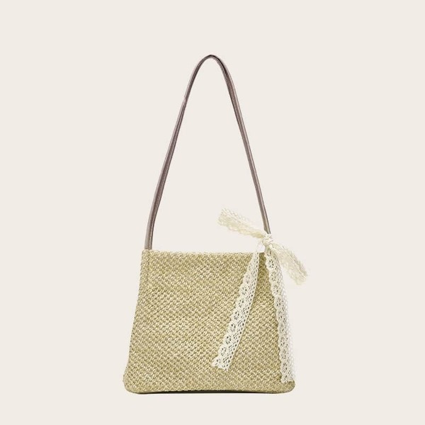 

Bow Tie Woven Tote Bag