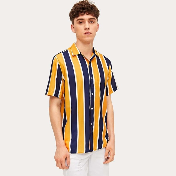 

Men Color Block Shirt, Multicolor