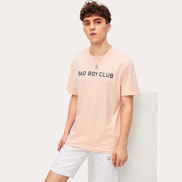 

Men Letter Print Tee