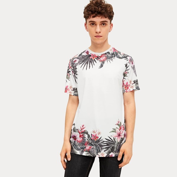 

Men Floral & Tropical Print Tee