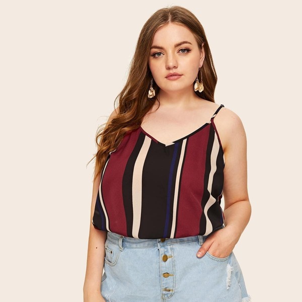 

Plus Striped Cami Top