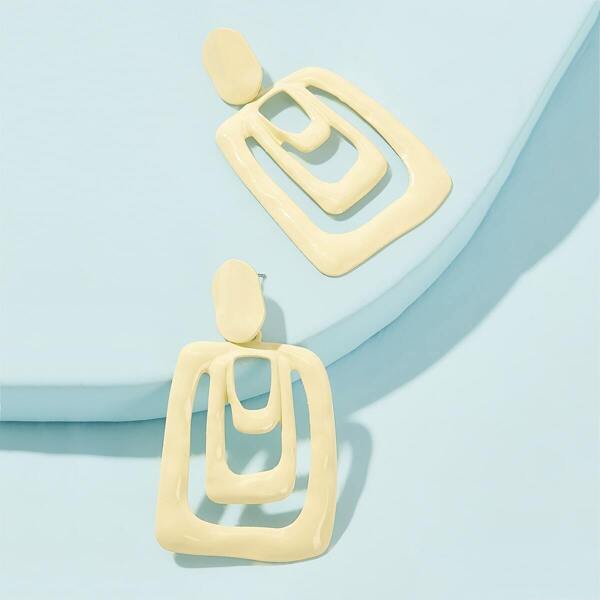 

Open Rectangle Hoop Earrings 1pair