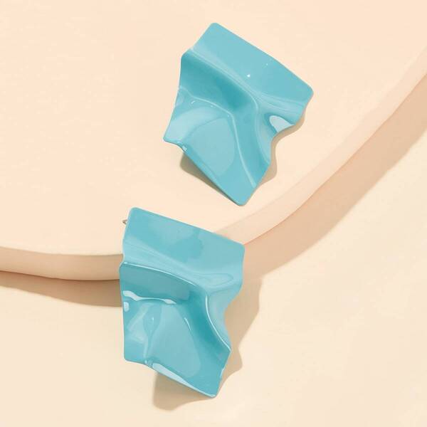 

Twist Square Shaped Stud Earrings 1pair