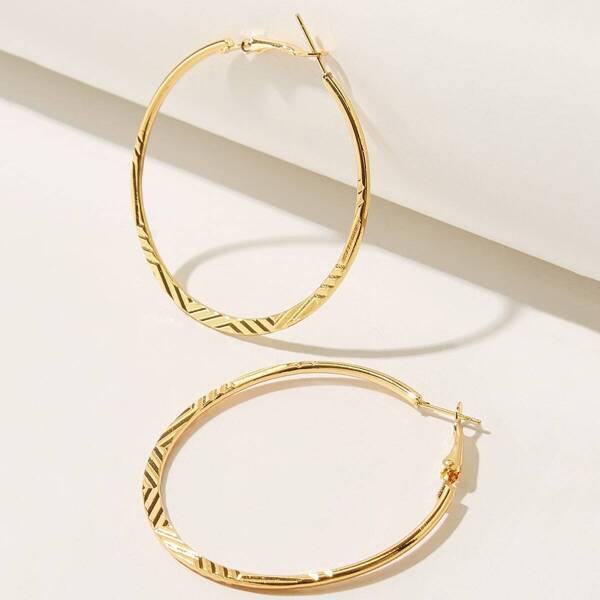 

Simple Oversized Hoop Earrings 1pair