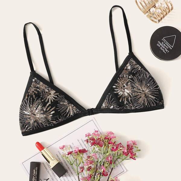 

Contrast Sequin Bralette