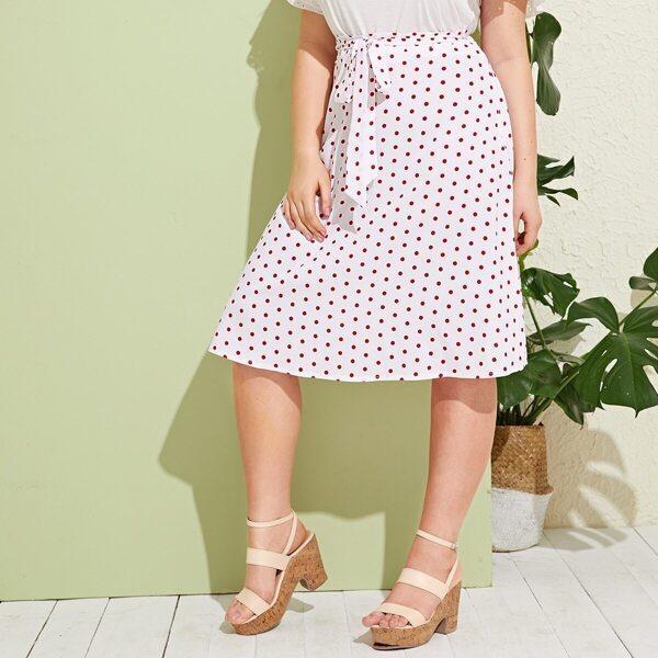 

Plus Polka Dot Skirt