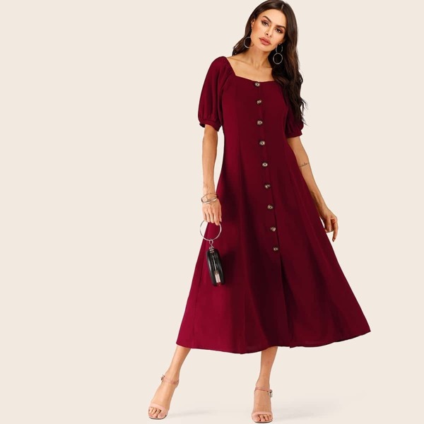 

Button Front Shirt Dress