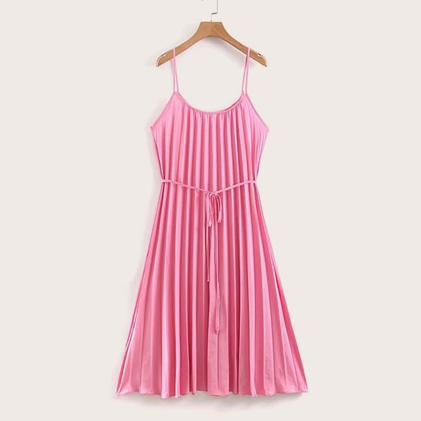

Self Tie Pleated Cami Dress