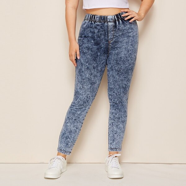 

Plus Wash Faded Skinny Jeans
