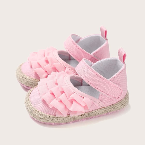 

Baby Girls Ruffle Decor Espadrille Flats