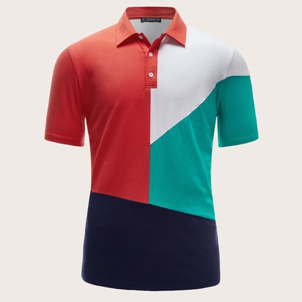 

Men Colorblock Polo Shirt