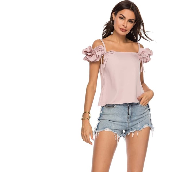 

Cold Shoulder Frill Blouse