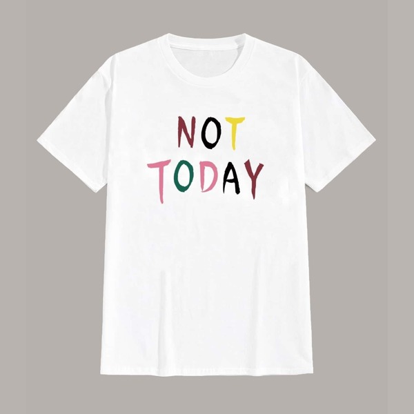 

Men Letter Print Tee