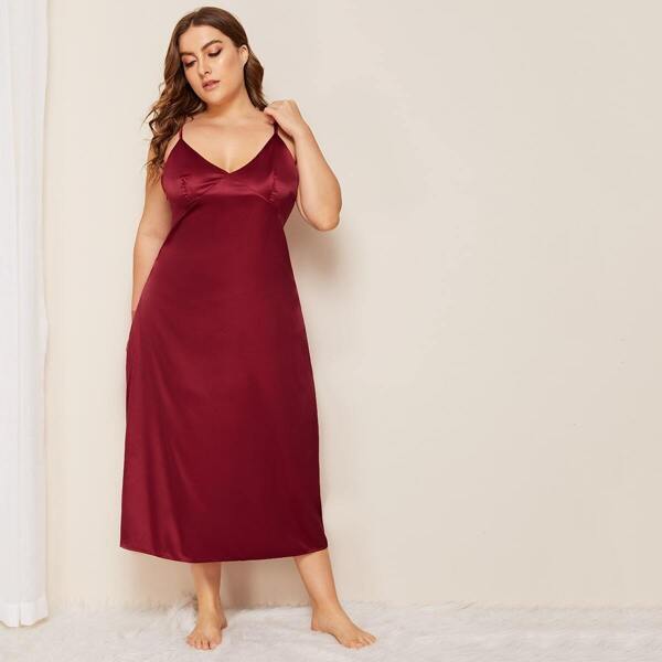 

Plus Satin Spaghetti Strap Night Dress