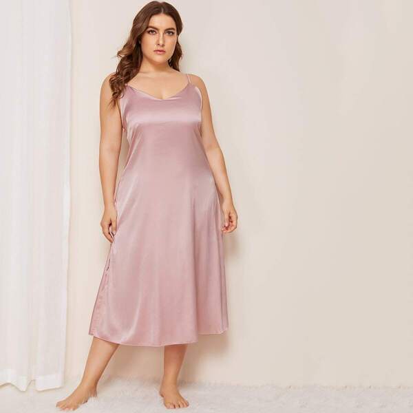 

Plus Satin Spaghetti Strap Night Dress
