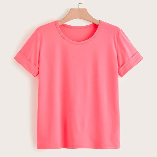 

Plus Rolled Sleeve Solid Tee