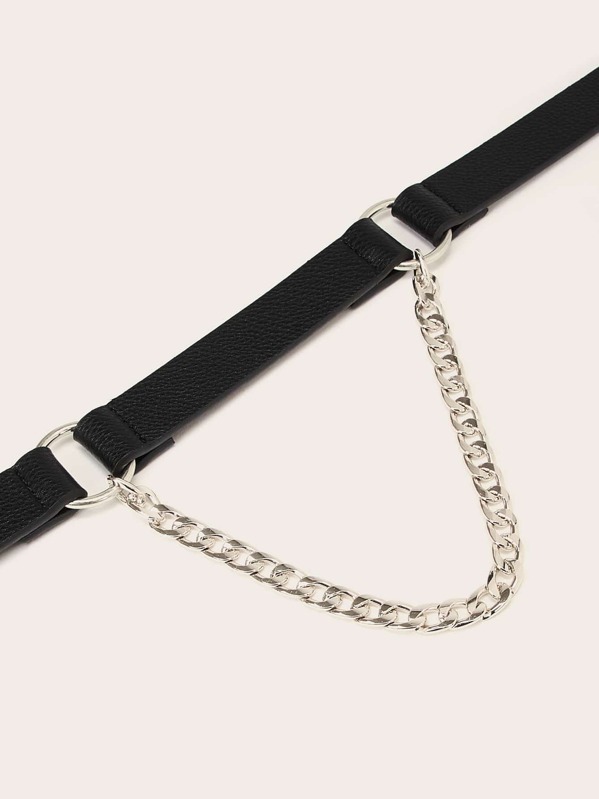 

Chain Decor Knot Skinny Belt