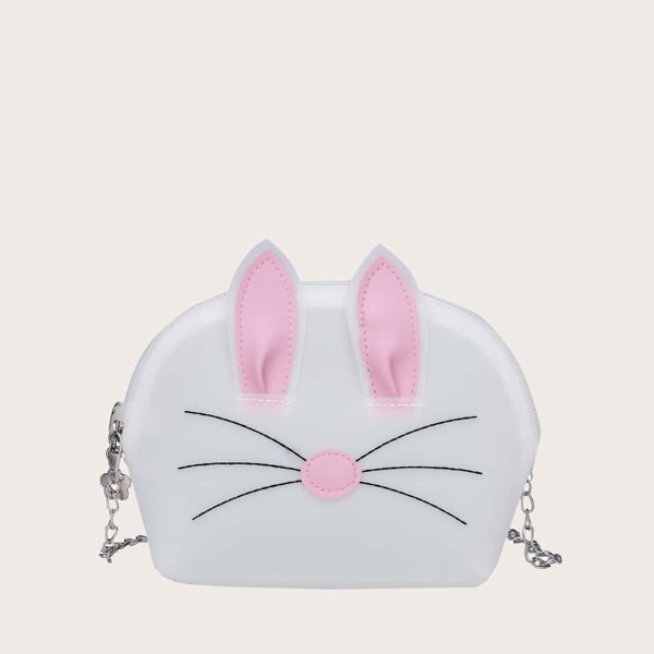 

Girls Ear Decor Chain Crossbody Bag