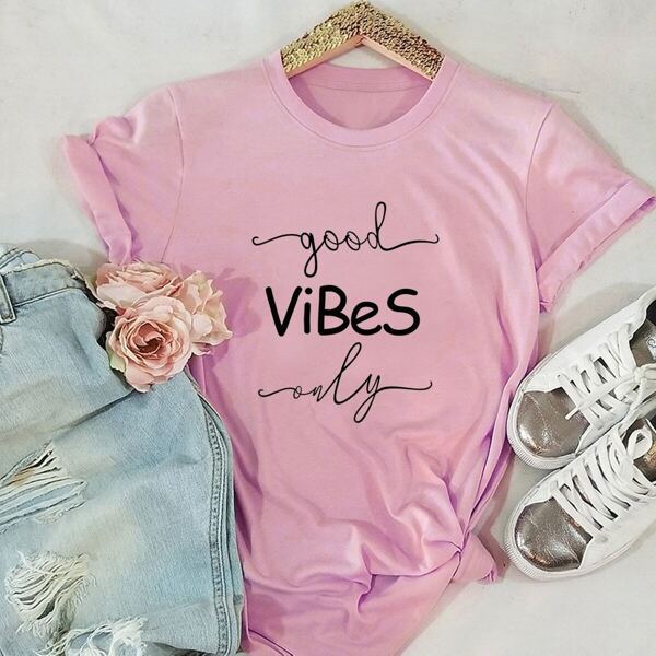 

Letter Print Tee, Pink
