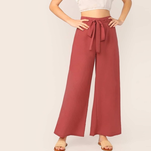

Tie Waist Wide Leg Pants