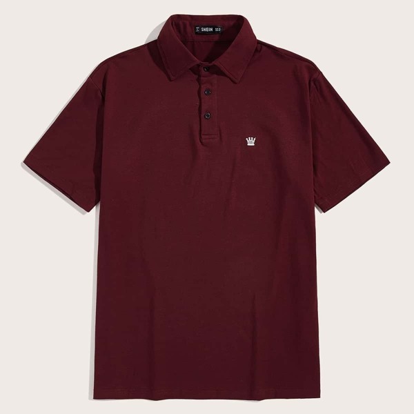 

Men Embroidered Crown Polo Shirt