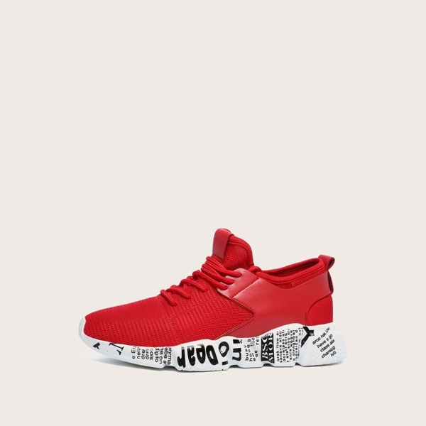 

Men Lace-up Front Mesh Trainers