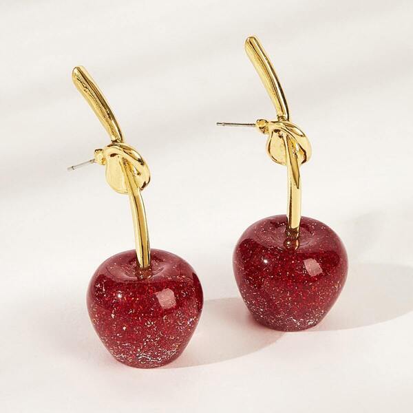

Cherry Design Stud Earrings 1pair