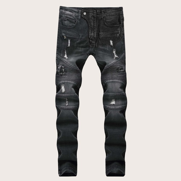 

Men Ripped Faded Wash Jeans