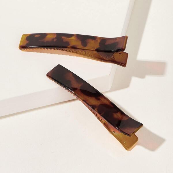 

Tortoiseshell Pattern Hair Clip 1pair