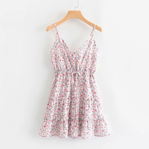 

Ditsy Floral Ruffle Hem Cami Dress