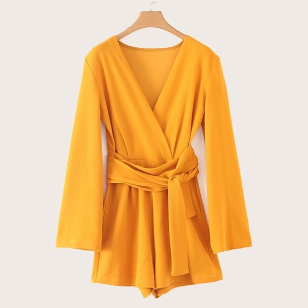 

Self Tie Wide Leg Surplice Romper