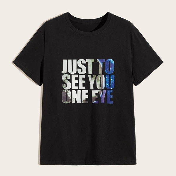 

Men Letter Print Tee