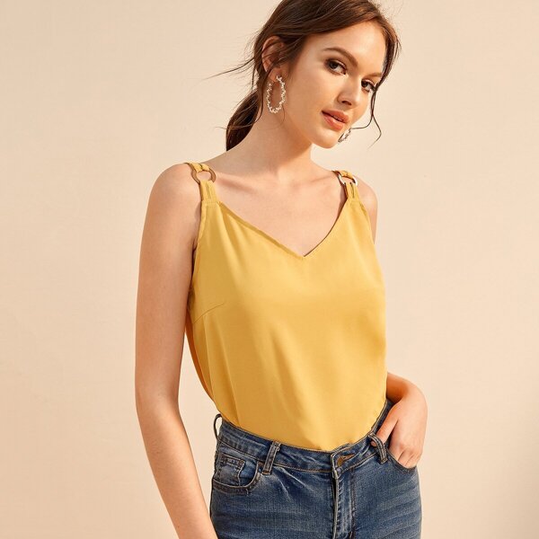 

Solid O-ring Cami Top, Yellow