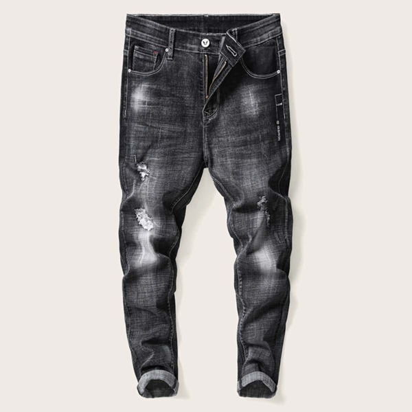 

Men Ripped Washed Jeans