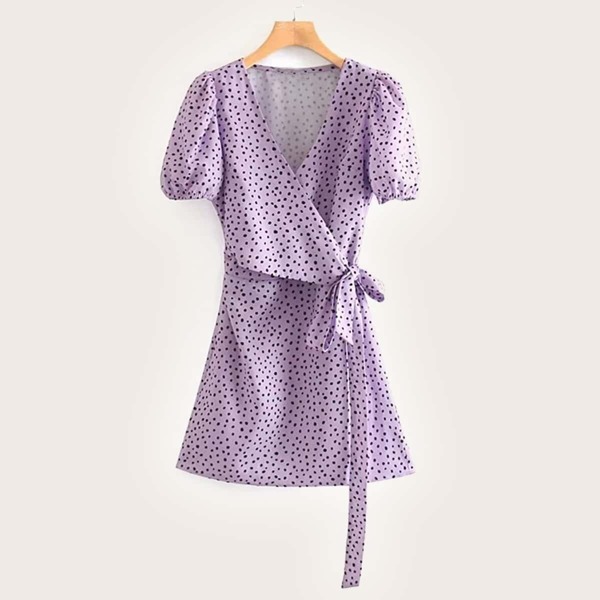 

Polka Dot Tie Side Dress
