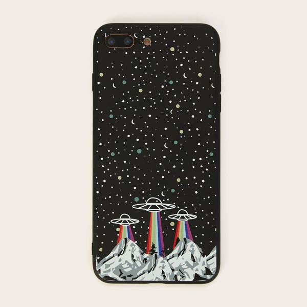 

Galaxy Pattern iPhone Case, Black