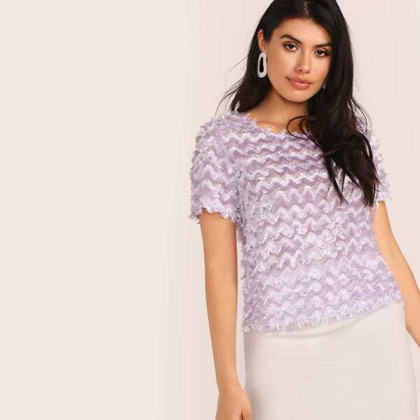 

Fringe Wave Striped Top