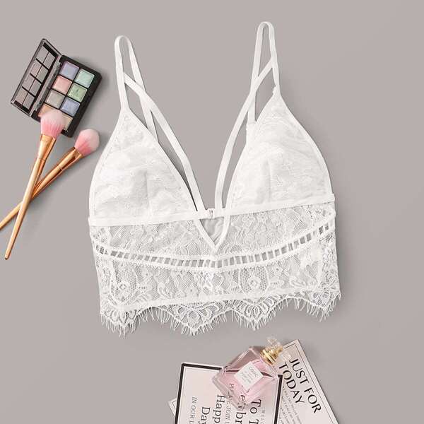 

Floral Lace Harness Bralette
