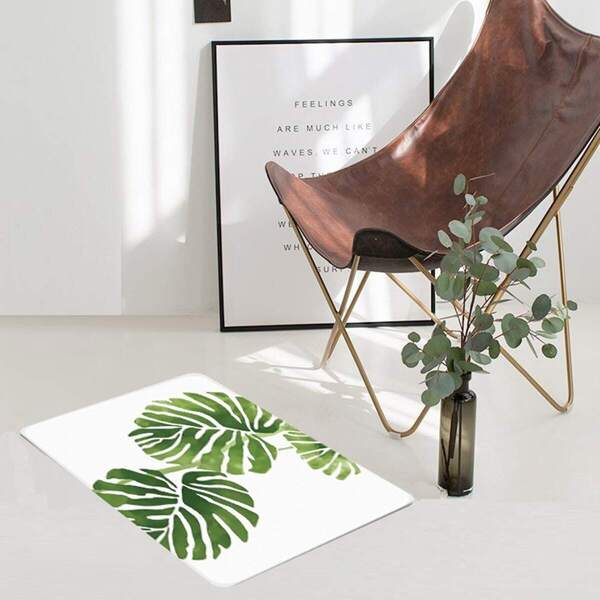 

Turtle Leaf Print Floor Mat