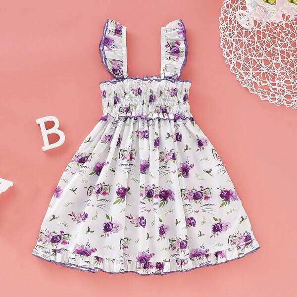 

Toddler Girls Ditsy Floral Shirred Cami Dress, Multicolor