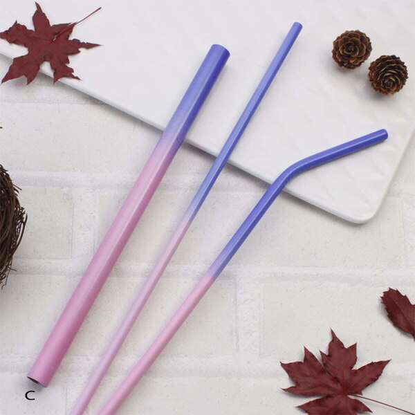 

Temperature Change Straw 2pcs & Storage Bag & Brush