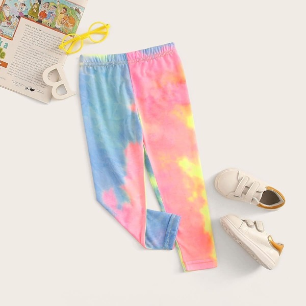 

Toddler Girls Elastic Waist Tie Dye Leggings
