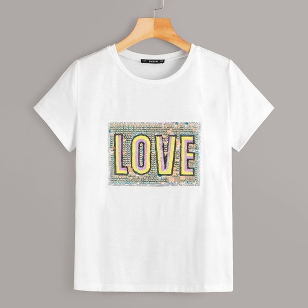 

Sequin Patched Tee