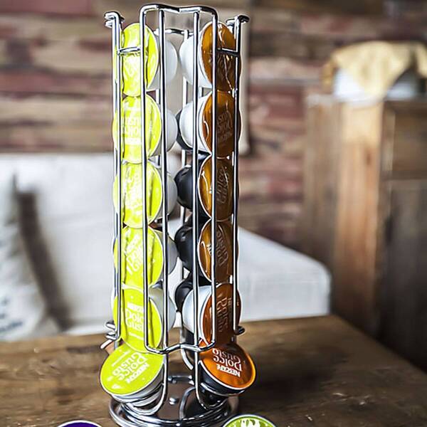 

Раздвижная стойка для хранения капсул, Серебряные