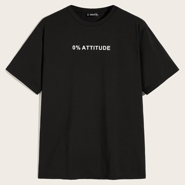 

Men Short Sleeve Letter Print Tee