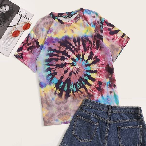 

Short Sleeve Tie Dye Top