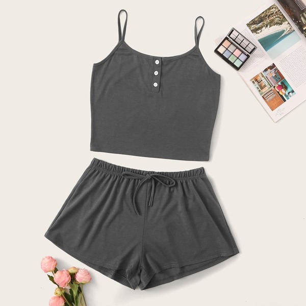 

Button Front Cami Pajama Set