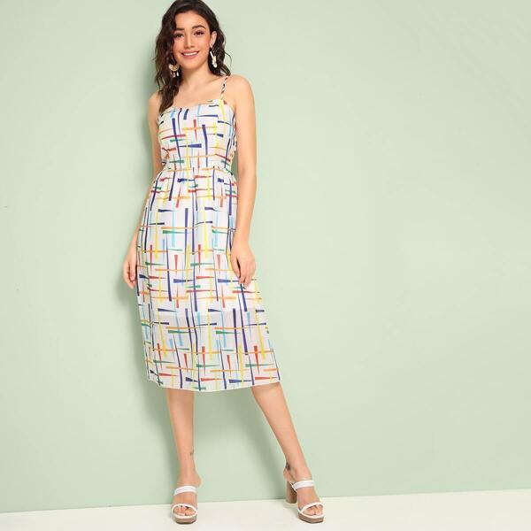 

Striped Print Slip Dress